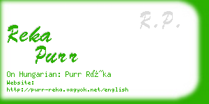 reka purr business card